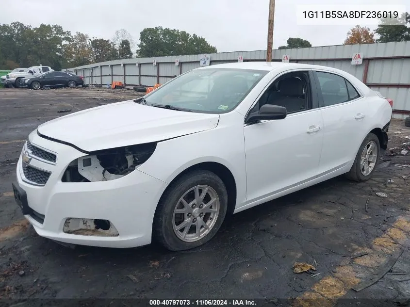 2013 Chevrolet Malibu 1Ls VIN: 1G11B5SA8DF236019 Lot: 40797073