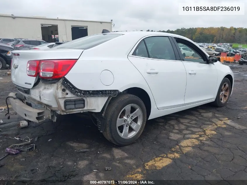 2013 Chevrolet Malibu 1Ls VIN: 1G11B5SA8DF236019 Lot: 40797073