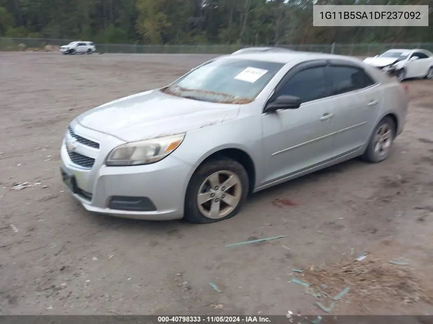 2013 Chevrolet Malibu 1Ls VIN: 1G11B5SA1DF237092 Lot: 40798333