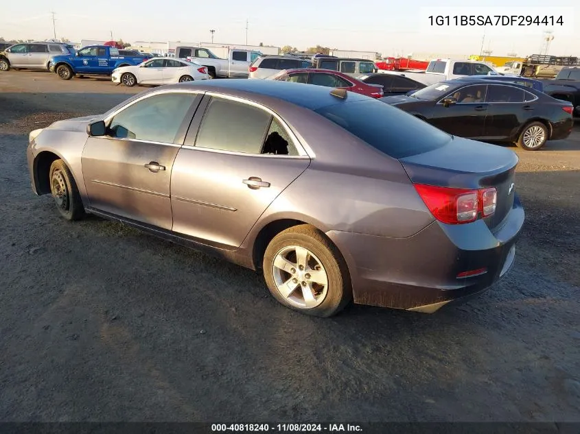 2013 Chevrolet Malibu 1Ls VIN: 1G11B5SA7DF294414 Lot: 40818240