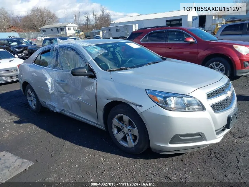 2013 Chevrolet Malibu 1Ls VIN: 1G11B5SAXDU151291 Lot: 40827013