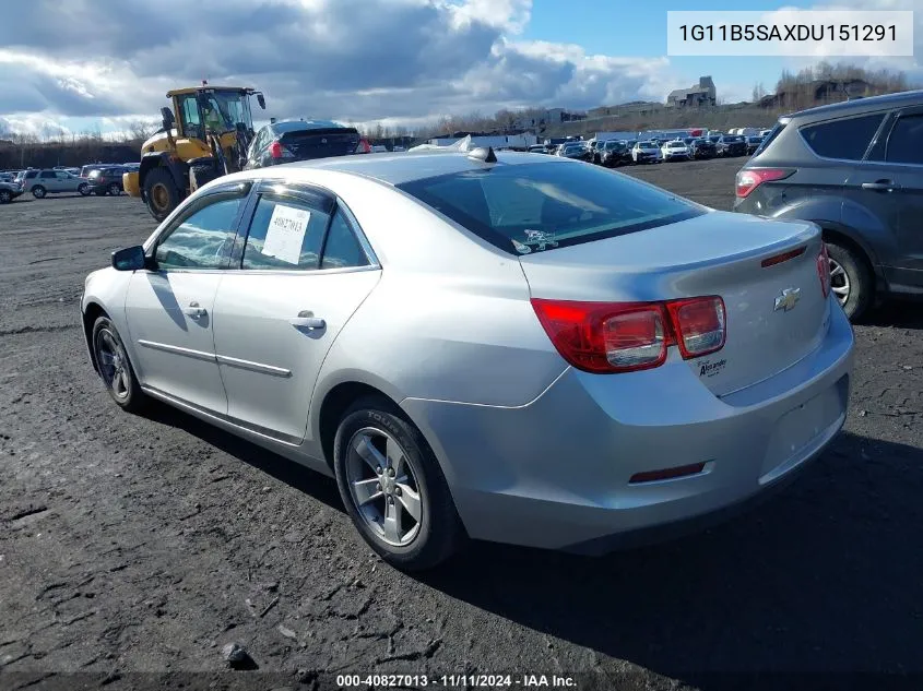 2013 Chevrolet Malibu 1Ls VIN: 1G11B5SAXDU151291 Lot: 40827013