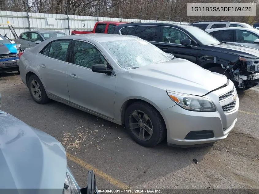 2013 Chevrolet Malibu 1Ls VIN: 1G11B5SA3DF169426 Lot: 40846001