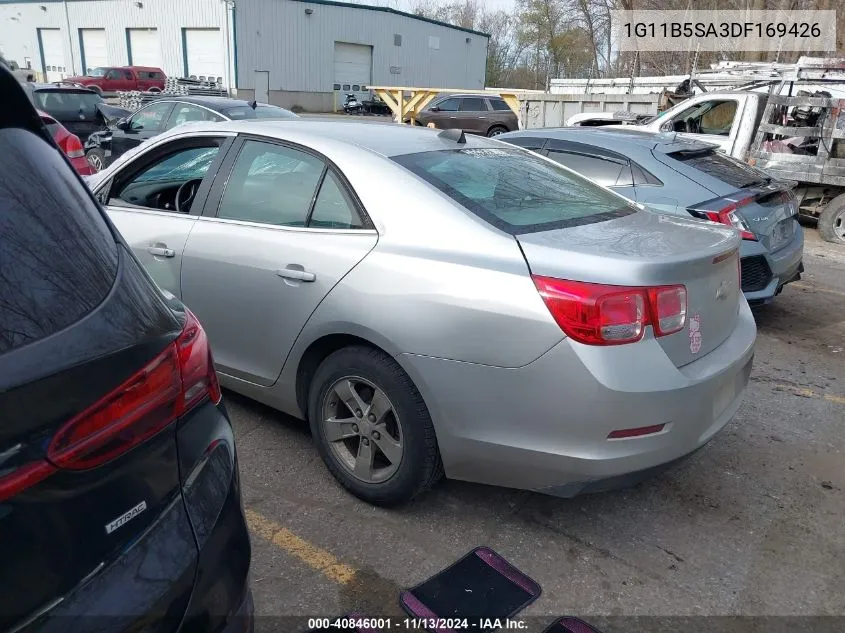 2013 Chevrolet Malibu 1Ls VIN: 1G11B5SA3DF169426 Lot: 40846001