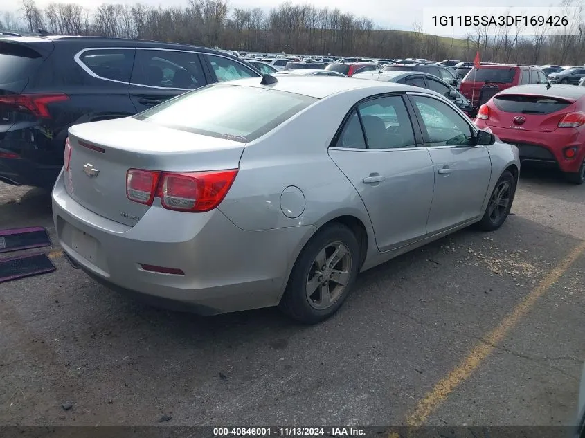 2013 Chevrolet Malibu 1Ls VIN: 1G11B5SA3DF169426 Lot: 40846001