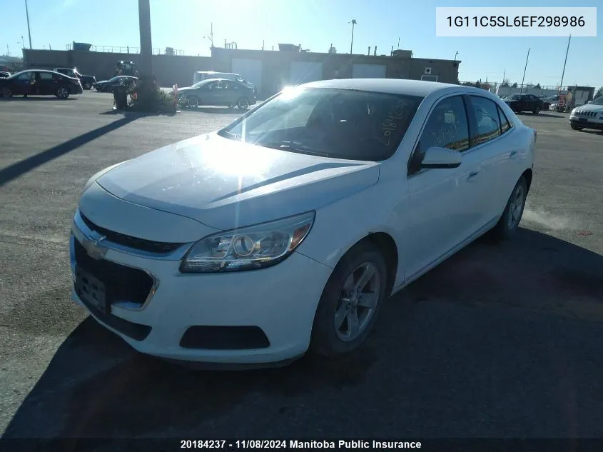 2014 Chevrolet Malibu Lt VIN: 1G11C5SL6EF298986 Lot: 20184237