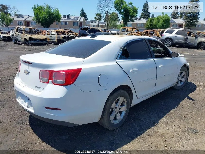 2014 Chevrolet Malibu 1Ls VIN: 1G11B5SL1EF217122 Lot: 39248397