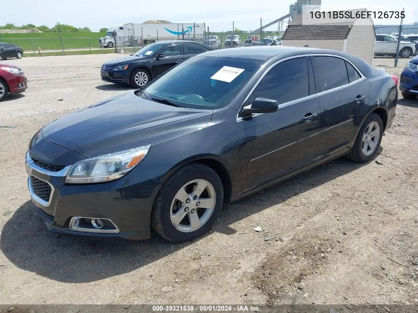 2014 Chevrolet Malibu 1Ls VIN: 1G11B5SL6EF126735 Lot: 39321538