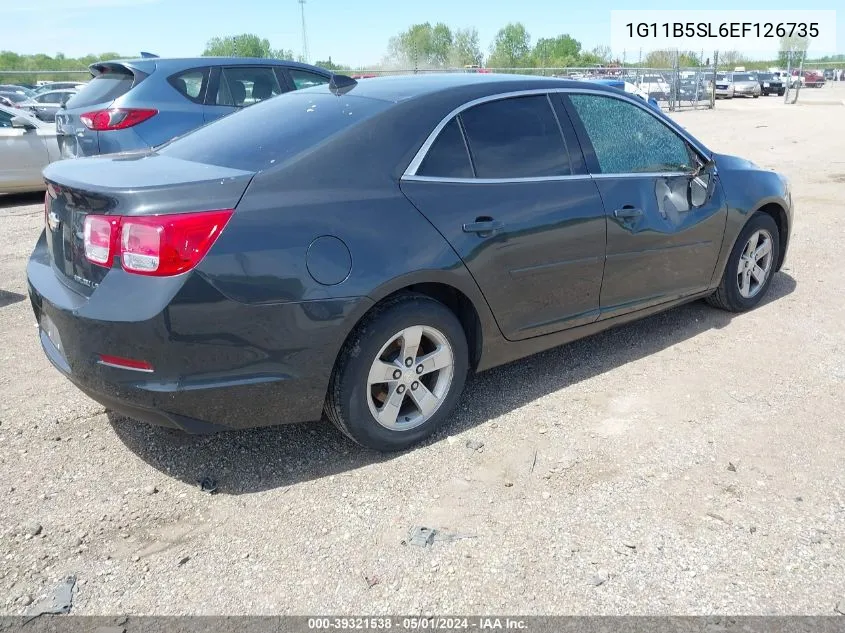 2014 Chevrolet Malibu 1Ls VIN: 1G11B5SL6EF126735 Lot: 39321538