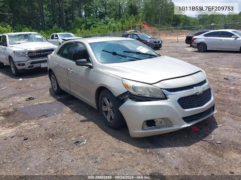 2014 Chevrolet Malibu 1Ls VIN: 1G11B5SL7EF209753 Lot: 39502885