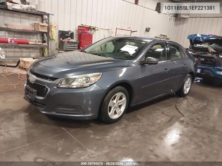 2014 Chevrolet Malibu 1Ls VIN: 1G11B5SL1EF221381 Lot: 39765575