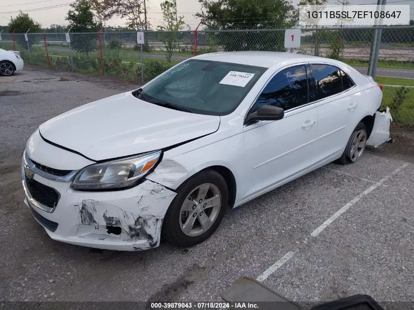 2014 Chevrolet Malibu 1Ls VIN: 1G11B5SL7EF108647 Lot: 39879043