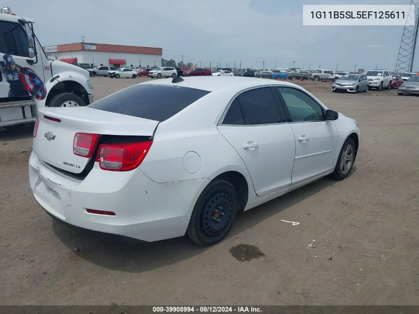 1G11B5SL5EF125611 2014 Chevrolet Malibu 1Ls