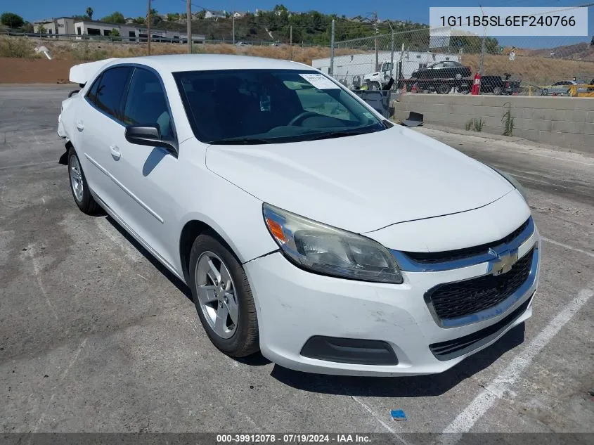 2014 Chevrolet Malibu 1Ls VIN: 1G11B5SL6EF240766 Lot: 39912078