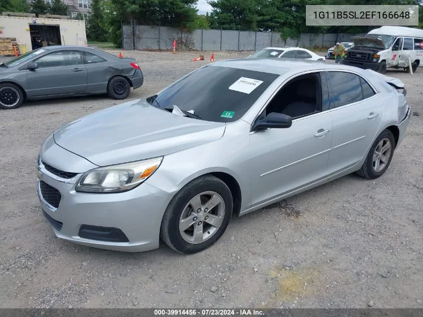 2014 Chevrolet Malibu 1Ls VIN: 1G11B5SL2EF166648 Lot: 40468445