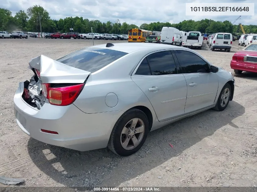 2014 Chevrolet Malibu 1Ls VIN: 1G11B5SL2EF166648 Lot: 40468445