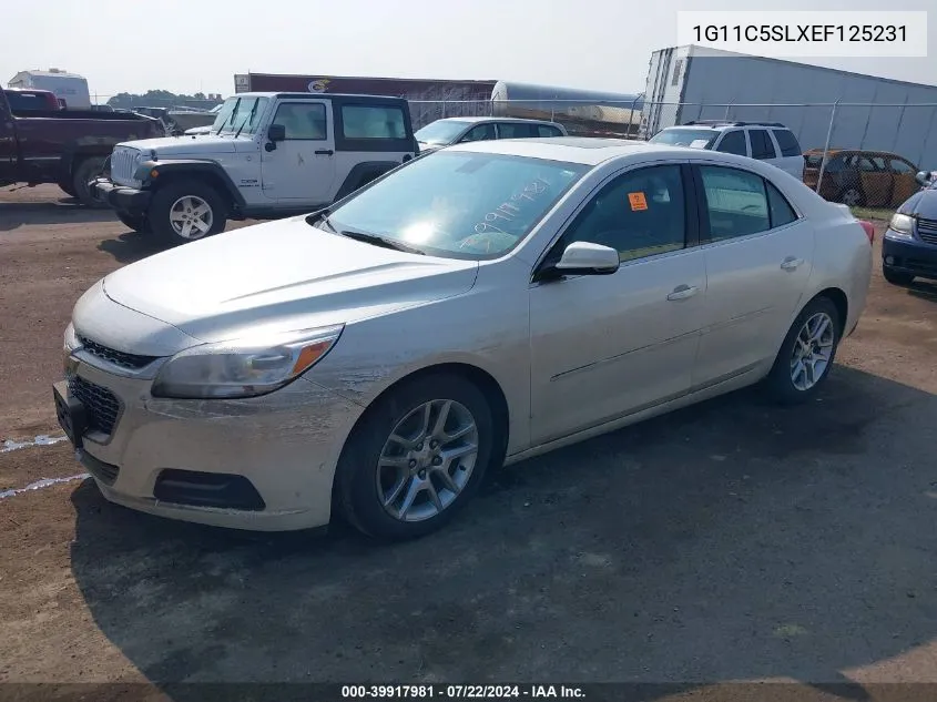 2014 Chevrolet Malibu 1Lt VIN: 1G11C5SLXEF125231 Lot: 39917981