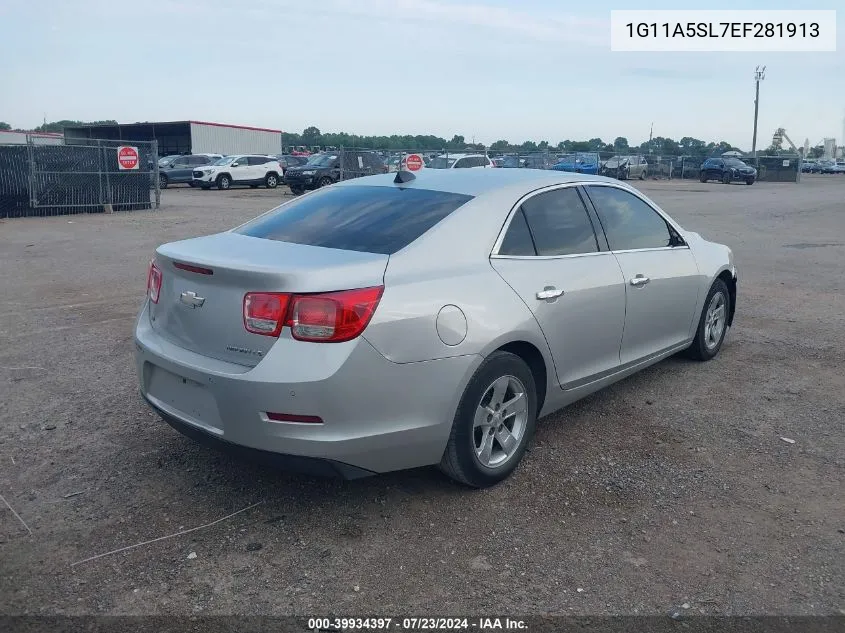 2014 Chevrolet Malibu 1Fl VIN: 1G11A5SL7EF281913 Lot: 39934397