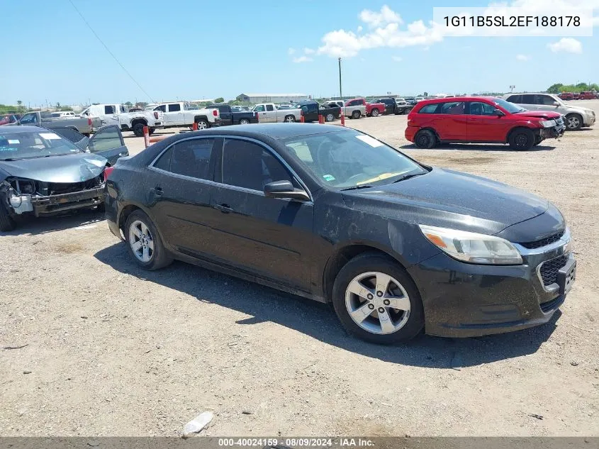 2014 Chevrolet Malibu 1Ls VIN: 1G11B5SL2EF188178 Lot: 40024159