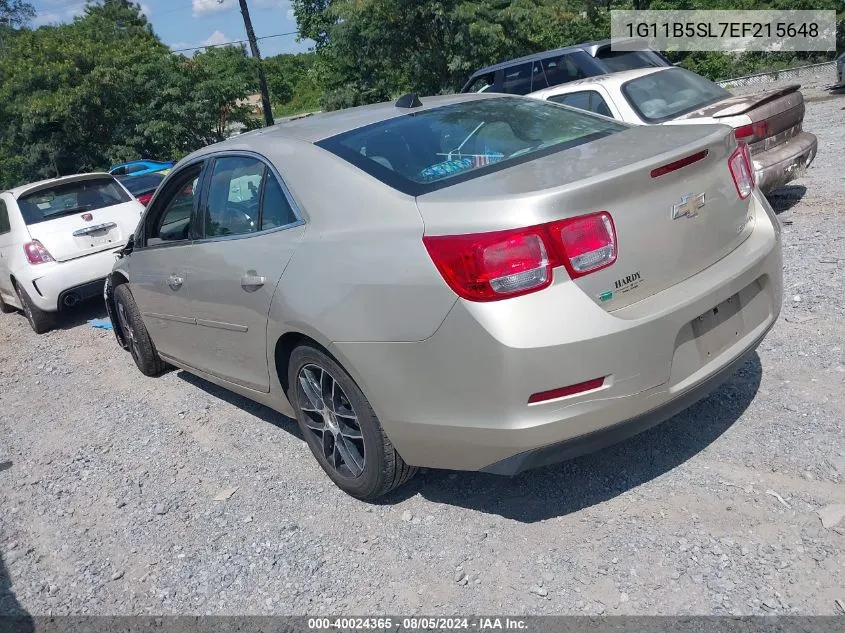 2014 Chevrolet Malibu 1Ls VIN: 1G11B5SL7EF215648 Lot: 40024365