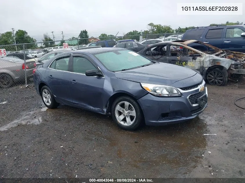 2014 Chevrolet Malibu 1Fl VIN: 1G11A5SL6EF202828 Lot: 40043046