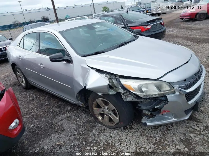 2014 Chevrolet Malibu 1Ls VIN: 1G11B5SL5EF112115 Lot: 40046102