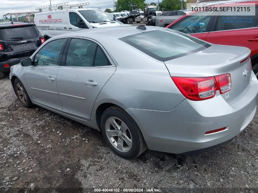 2014 Chevrolet Malibu 1Ls VIN: 1G11B5SL5EF112115 Lot: 40046102