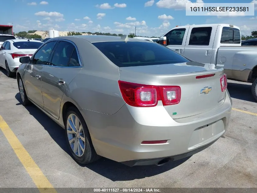 2014 Chevrolet Malibu 1Lz VIN: 1G11H5SL5EF233581 Lot: 40111527