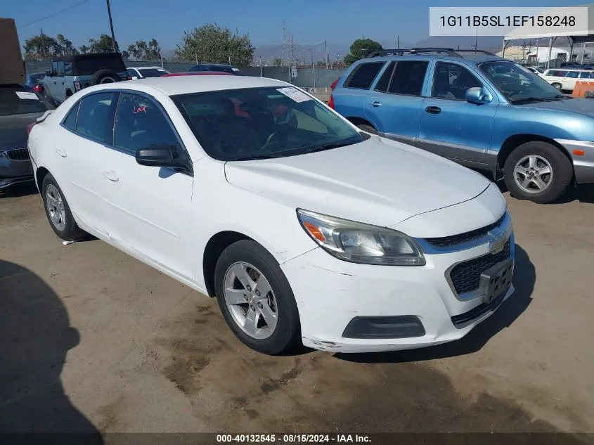 2014 Chevrolet Malibu 1Ls VIN: 1G11B5SL1EF158248 Lot: 40132545