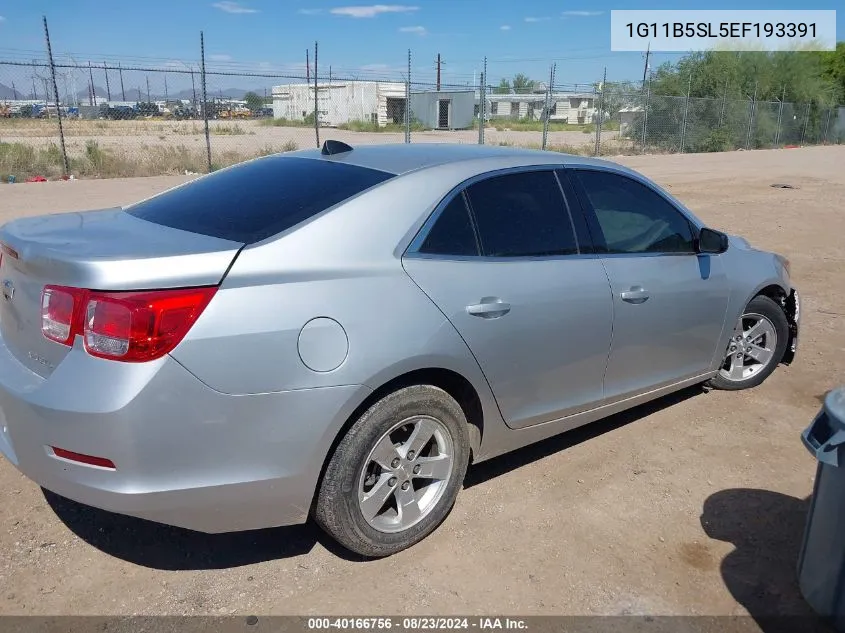 2014 Chevrolet Malibu 1Ls VIN: 1G11B5SL5EF193391 Lot: 40166756