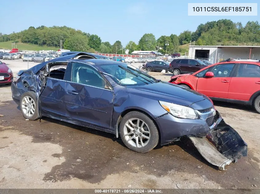 2014 Chevrolet Malibu 1Lt VIN: 1G11C5SL6EF185751 Lot: 40178721