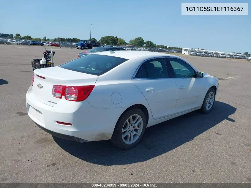 2014 Chevrolet Malibu 1Lt VIN: 1G11C5SL1EF116367 Lot: 40234959