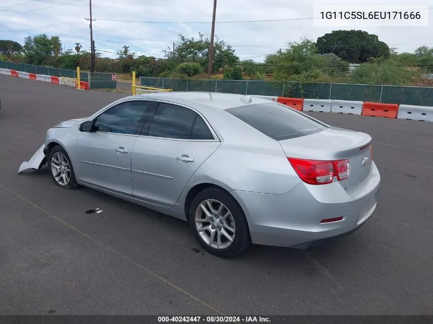 2014 Chevrolet Malibu 1Lt VIN: 1G11C5SL6EU171666 Lot: 40242447