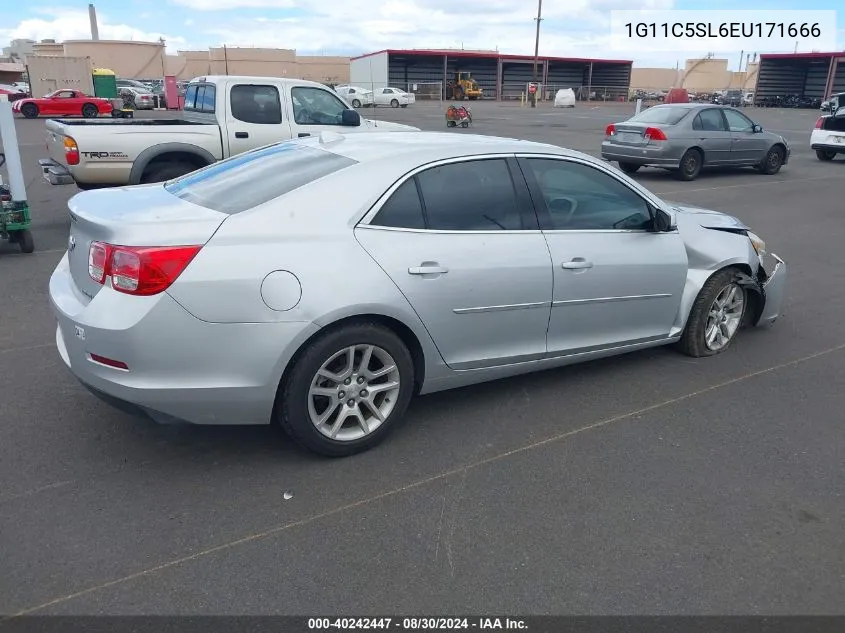 2014 Chevrolet Malibu 1Lt VIN: 1G11C5SL6EU171666 Lot: 40242447