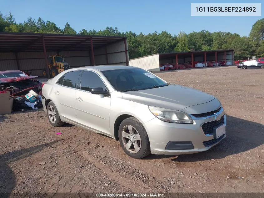 2014 Chevrolet Malibu 1Ls VIN: 1G11B5SL8EF224892 Lot: 40280814