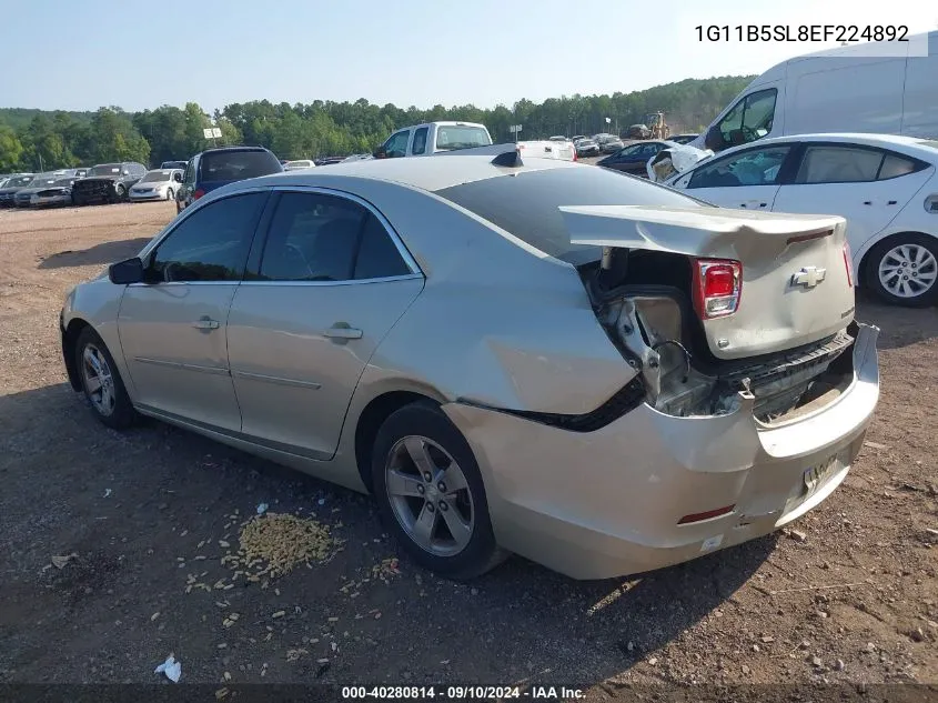 2014 Chevrolet Malibu 1Ls VIN: 1G11B5SL8EF224892 Lot: 40280814