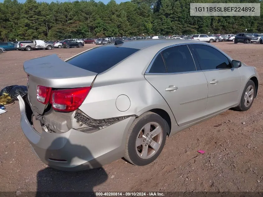 2014 Chevrolet Malibu 1Ls VIN: 1G11B5SL8EF224892 Lot: 40280814