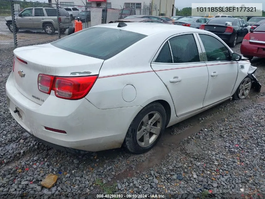 2014 Chevrolet Malibu 1Ls VIN: 1G11B5SL3EF177321 Lot: 40298393