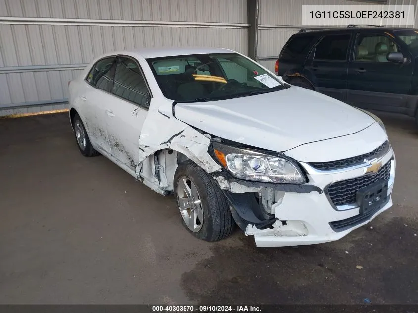 2014 Chevrolet Malibu 1Lt VIN: 1G11C5SL0EF242381 Lot: 40303570