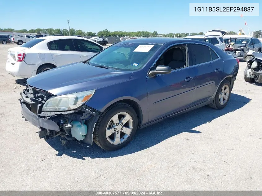 2014 Chevrolet Malibu 1Ls VIN: 1G11B5SL2EF294887 Lot: 40307577