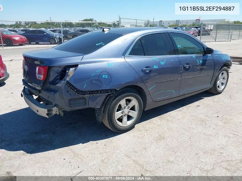 2014 Chevrolet Malibu 1Ls VIN: 1G11B5SL2EF294887 Lot: 40307577