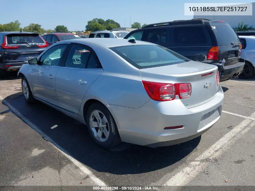 2014 Chevrolet Malibu 1Ls VIN: 1G11B5SL7EF251727 Lot: 40309298