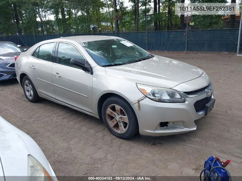 2014 Chevrolet Malibu 1Fl VIN: 1G11A5SL9EF252381 Lot: 40334153