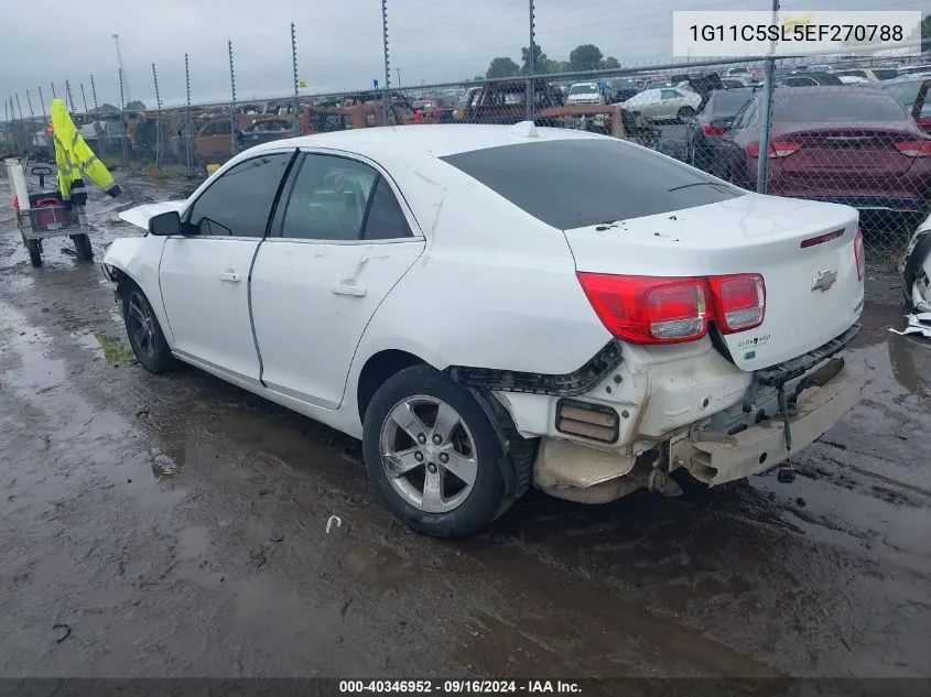 2014 Chevrolet Malibu 1Lt VIN: 1G11C5SL5EF270788 Lot: 40346952