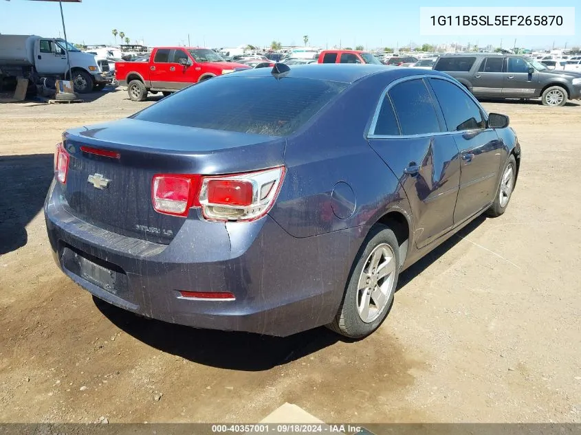 2014 Chevrolet Malibu 1Ls VIN: 1G11B5SL5EF265870 Lot: 40357001