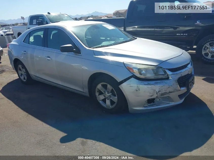 2014 Chevrolet Malibu 1Ls VIN: 1G11B5SL9EF177551 Lot: 40457308