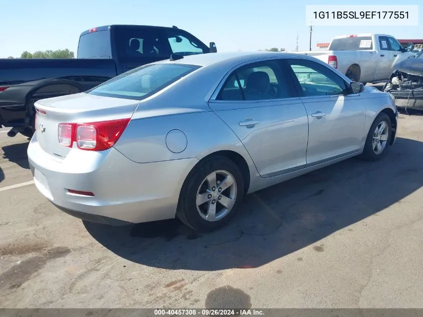 1G11B5SL9EF177551 2014 Chevrolet Malibu 1Ls