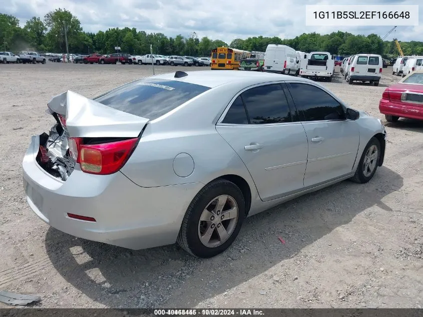 2014 Chevrolet Malibu 1Ls VIN: 1G11B5SL2EF166648 Lot: 40468445