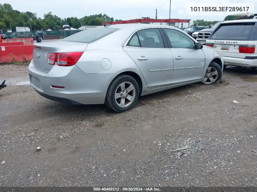 2014 Chevrolet Malibu 1Ls VIN: 1G11B5SL3EF289617 Lot: 40480312