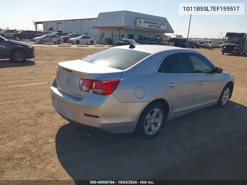 2014 Chevrolet Malibu 1Ls VIN: 1G11B5SL7EF159517 Lot: 40500764